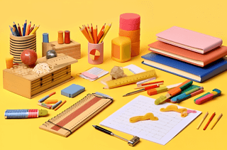 文具套装图片大全与文具用品背景全解析